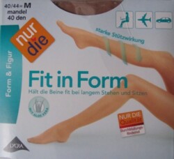 ND ladies tight Fit in Form almond 40d M
