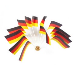 PS 10 German paper flags 12x22 cm