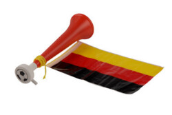 German Flute with flag 28cm