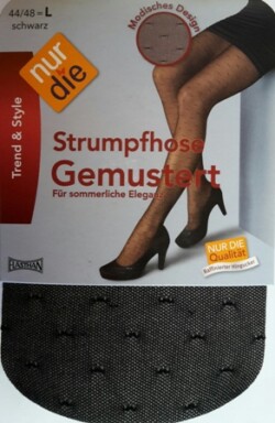 ND La Patterned Stocking 20D Black S/M/L