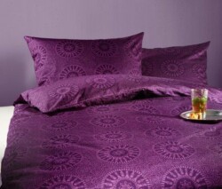 Duvet set satin single purple 140x200