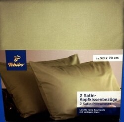 Pillow cases 2  satin  green AT/CZ