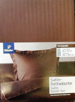 Duvet set satin singl plain brow 140x200