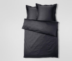 satin duvet set single anthracit 140x200