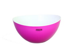 Plastic dbl wall salad bowl 25x12 lila