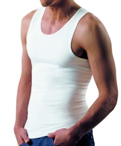 ND Gent 2x Longlife Cot.Vest Wht 8XXL