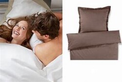duvet set satin uni stone single 135x200