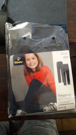girls treggings  blue  122/128