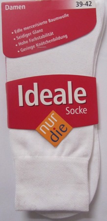 ND ladies Die ideale Sock white 39-42