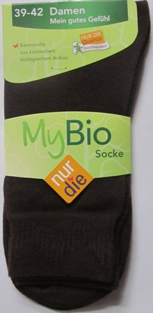 ND Ladies My Bio Sock brown 39-42
