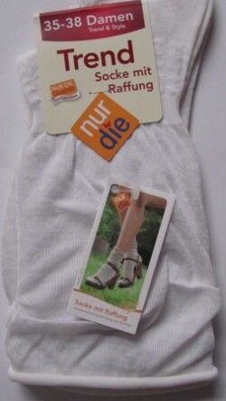 ND Trendy Slouch Top Socks white 35-38