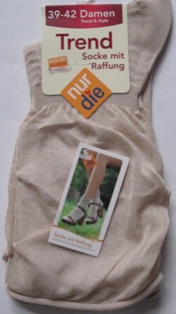 ND Trendy Slouch Top Socks beige 39-42