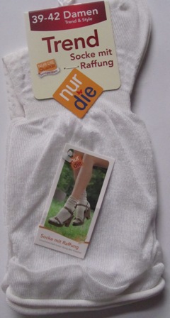 ND Trendy Slouch Top Socks white 39-42