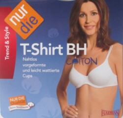 ND Cotton Tshirt Underwire Bra White 75B